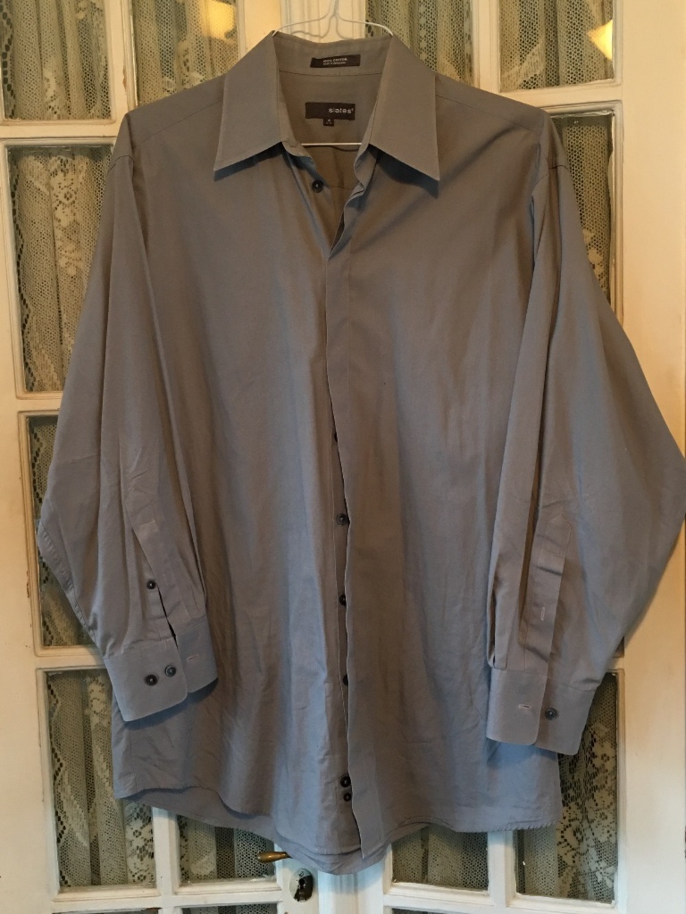 SLATES Men's Dress Shirt  Size 16  32/33 Gray
